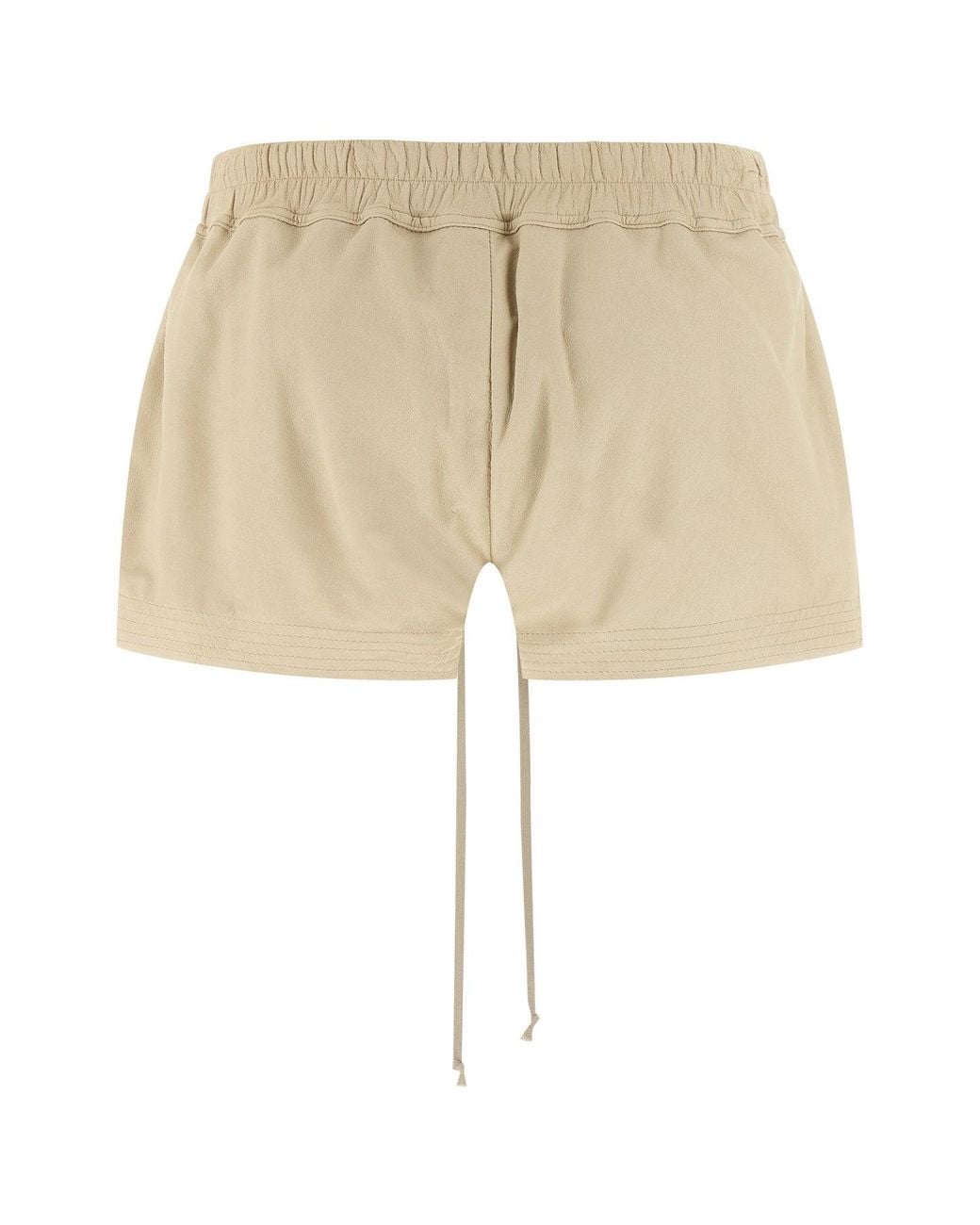 Rick Owens Natural Shorts Visible Pocket Details