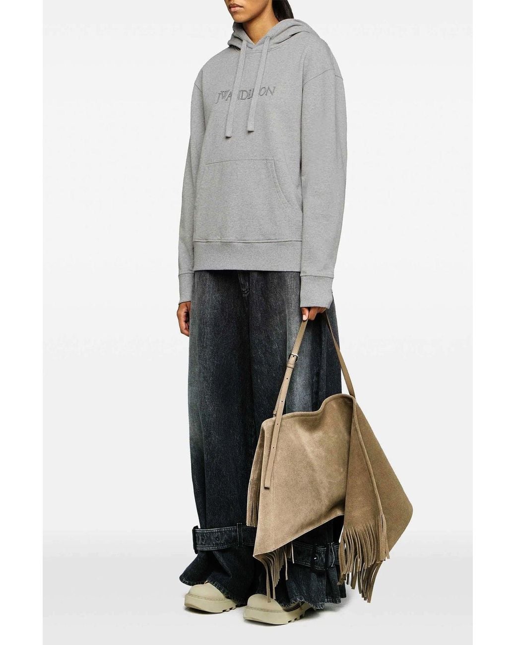 J.W. Anderson Gray J. W.Anderson Hoodie 'Logo Embroidery Hoodie'