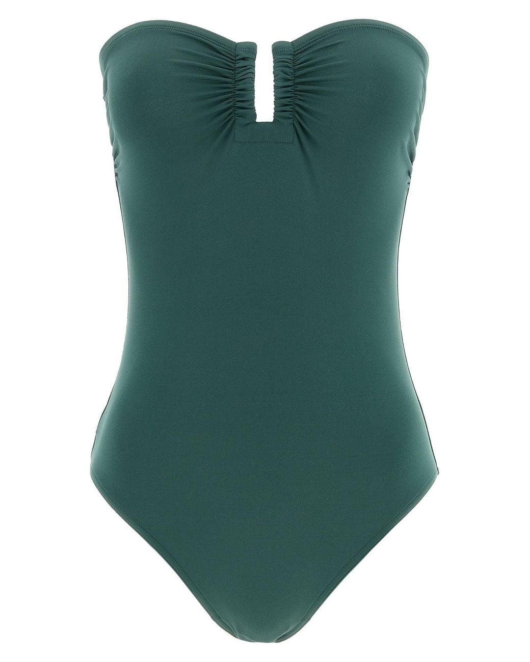 Eres Green Cassiopee Bandeau One-Piece Swimsuit