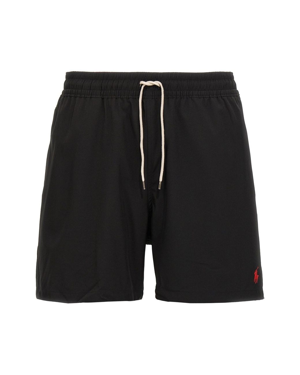 Polo Ralph Lauren Black Logo Embroidery Swim Shorts for men
