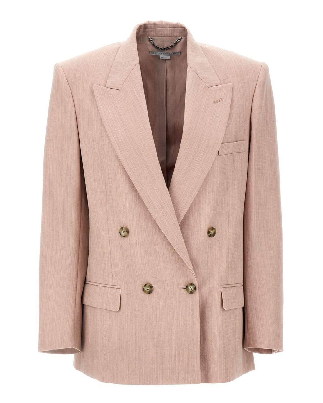Stella McCartney Pink Double-breasted Wool Blazer