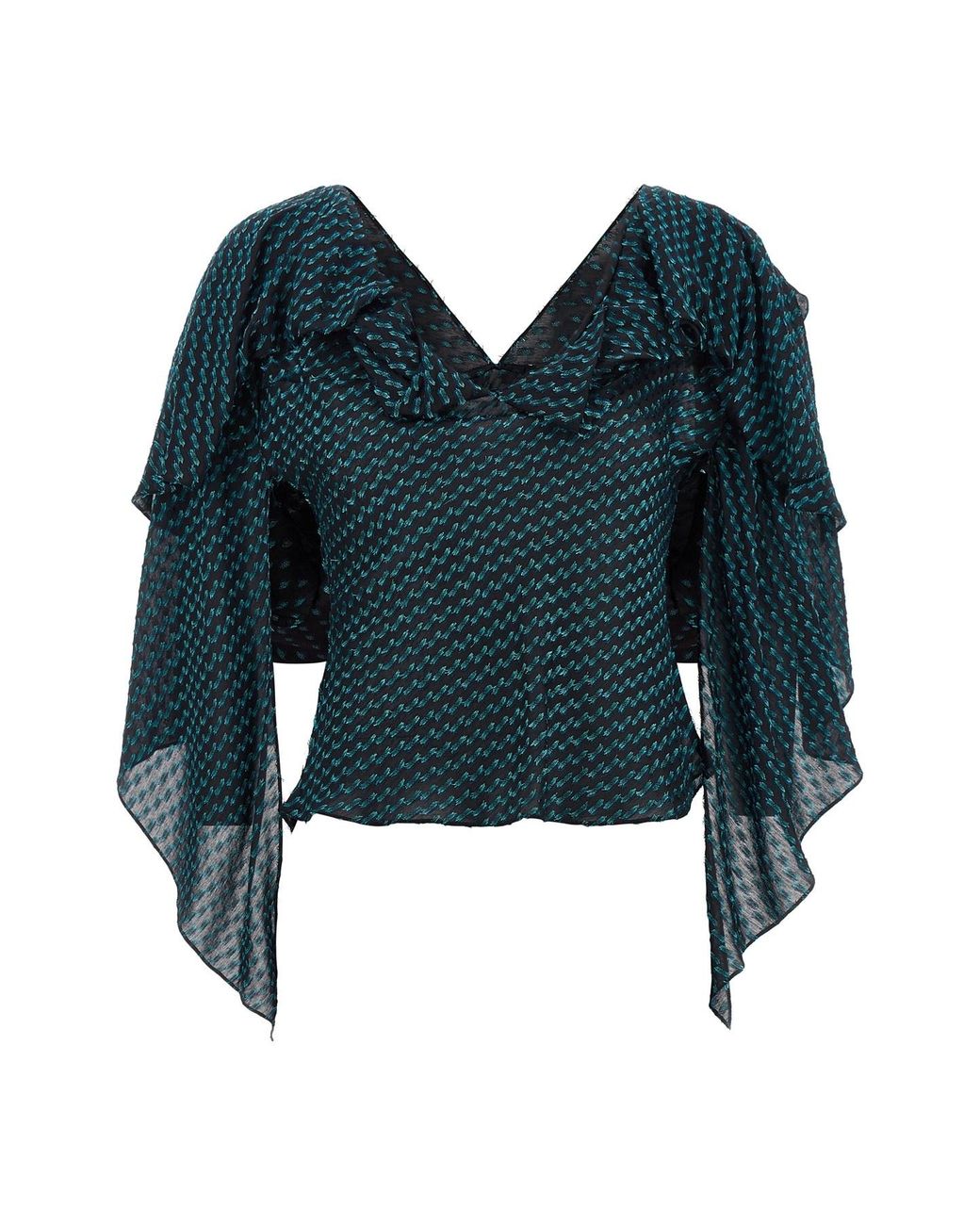 Kiko Kostadinov Blue 'plexus' Blouse