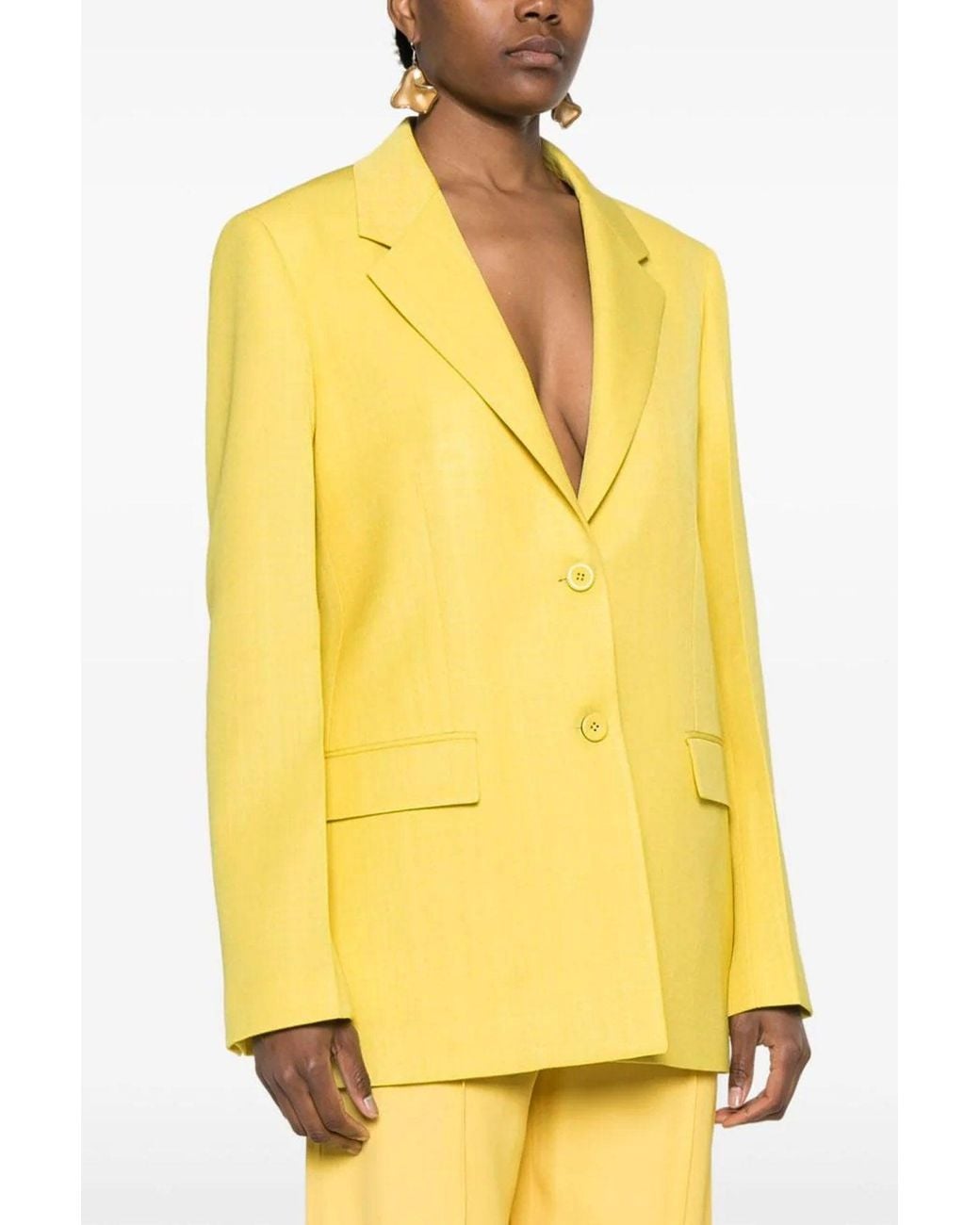 Blazer 'Jacket 40 Tm' di Jil Sander in Yellow