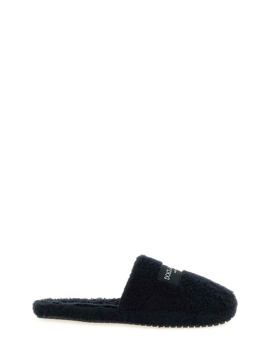 Dolce & Gabbana Black 'Dg Hotel' Slippers
