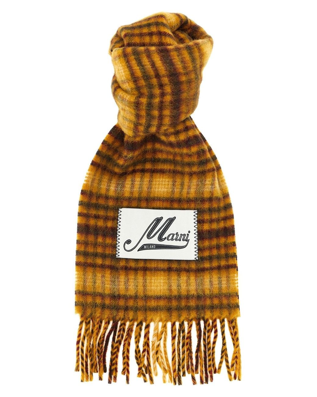 Marni Metallic Plaid Scarf
