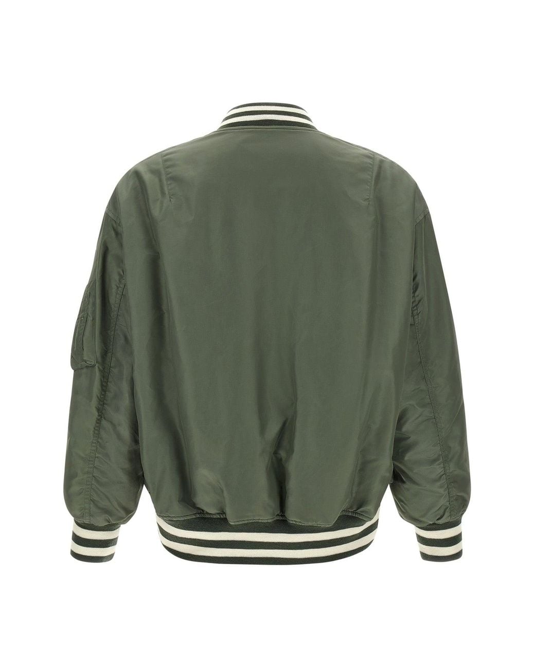 Comme des Garçons Green Bomber Jacket With Patch Detail for men