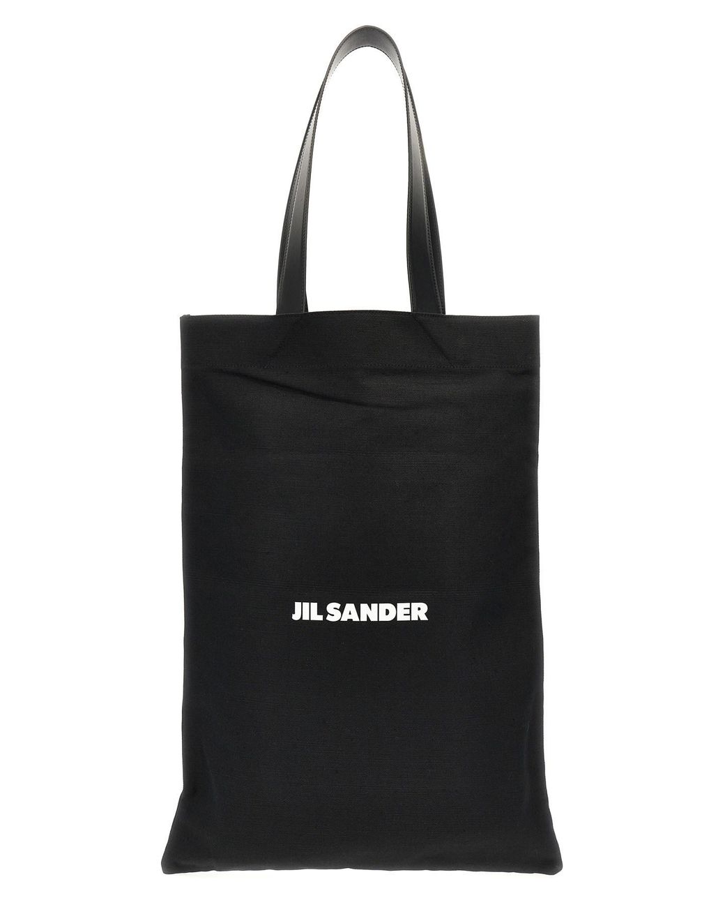 Jil Sander Black Cotton Tote Bag