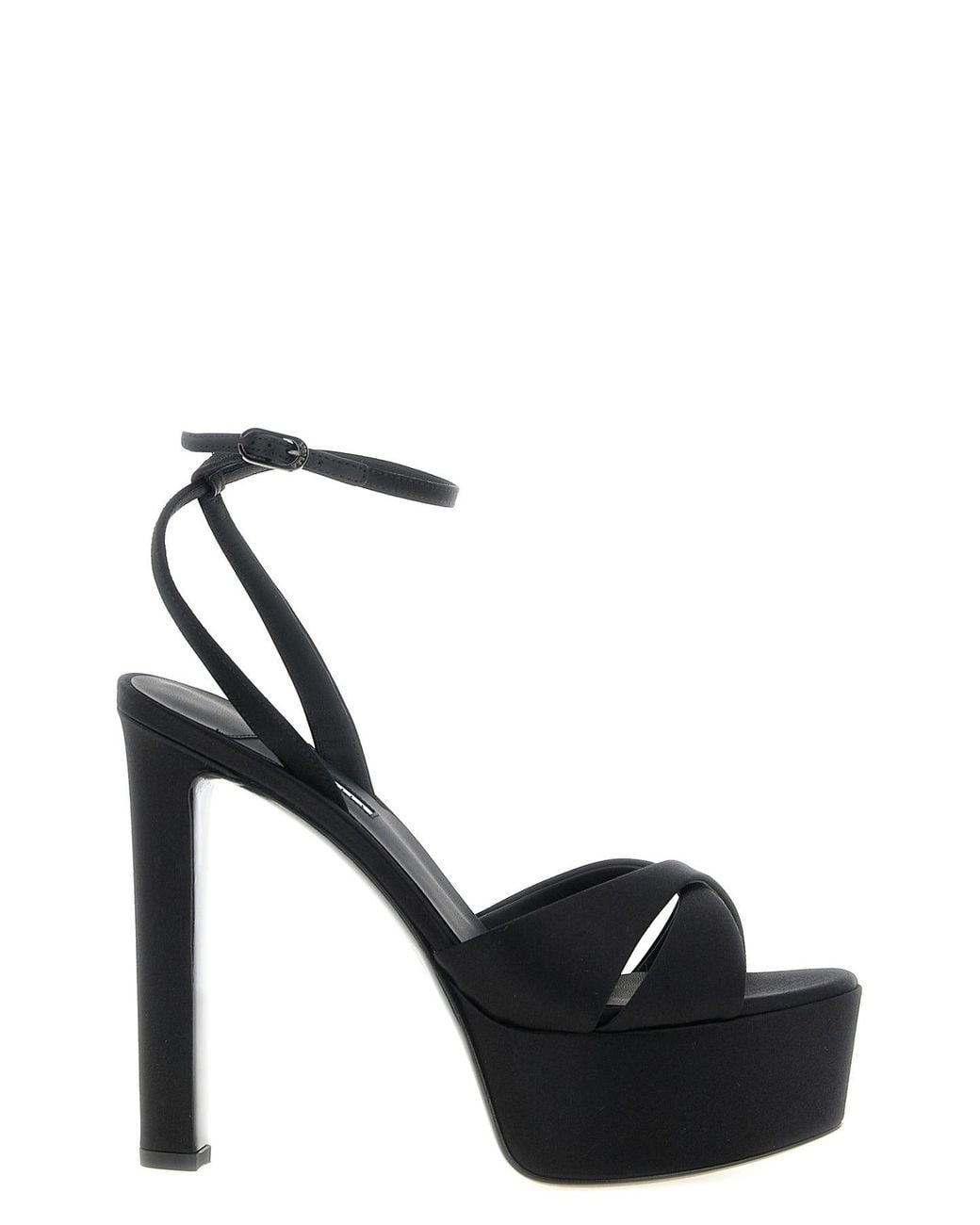 Le Silla Black Sandal With Maxi Platform