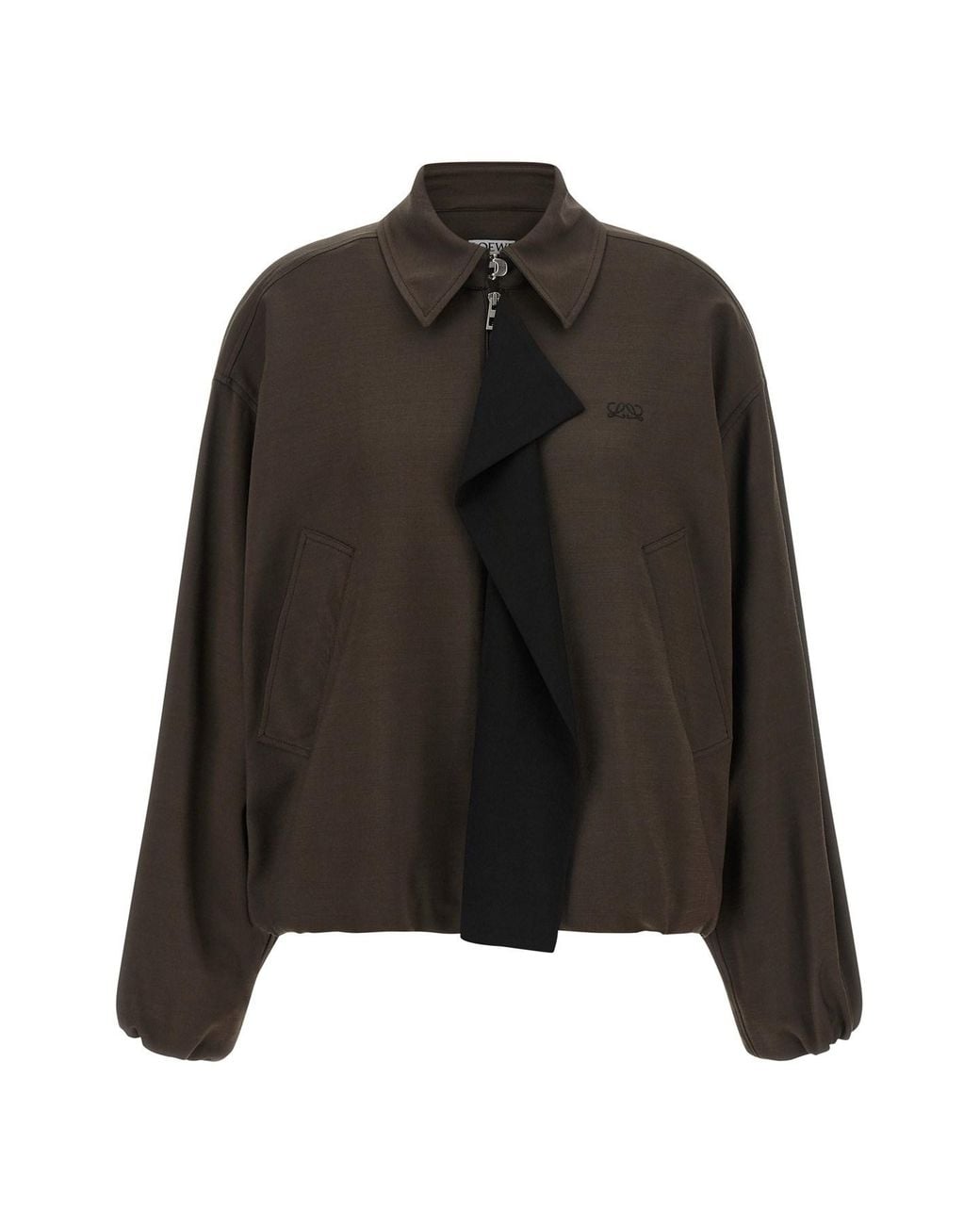 Loewe Black Viscose And Wool Jacket