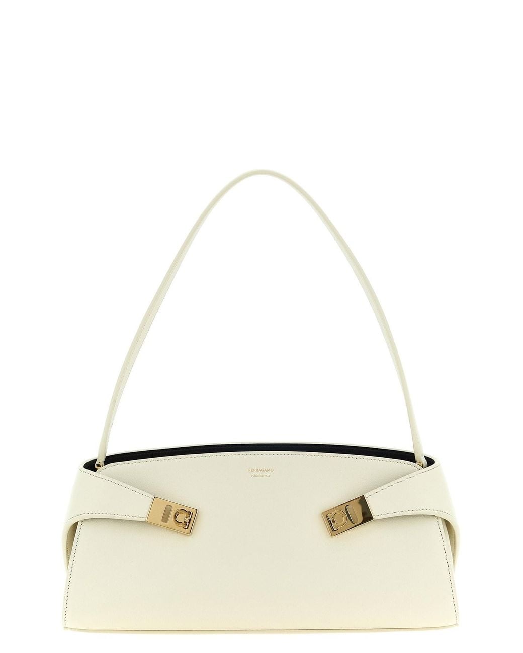Ferragamo White 'hug East-west' Shoulder Bag