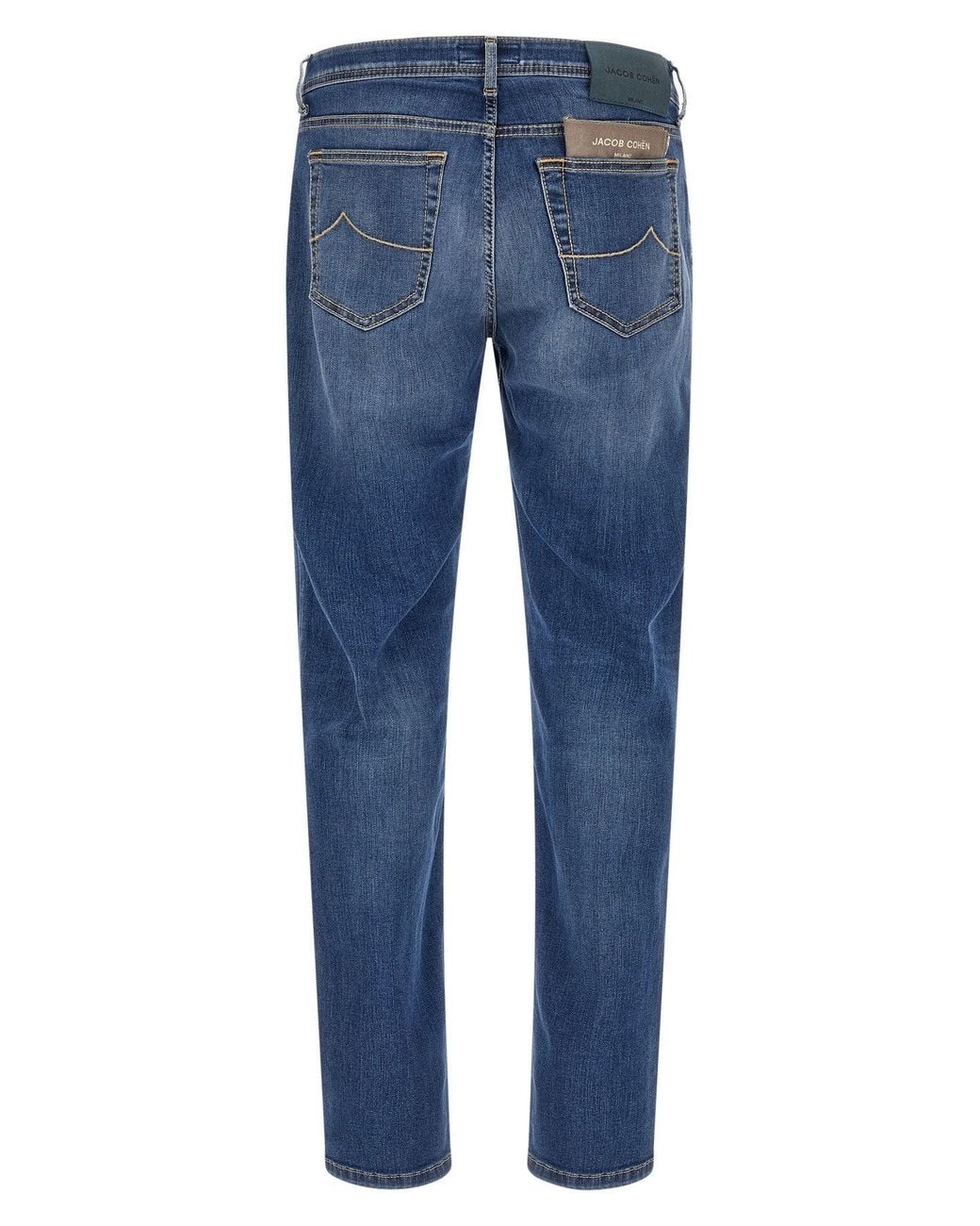 Jacob Cohen Blue Jeans With Logo Patch for men