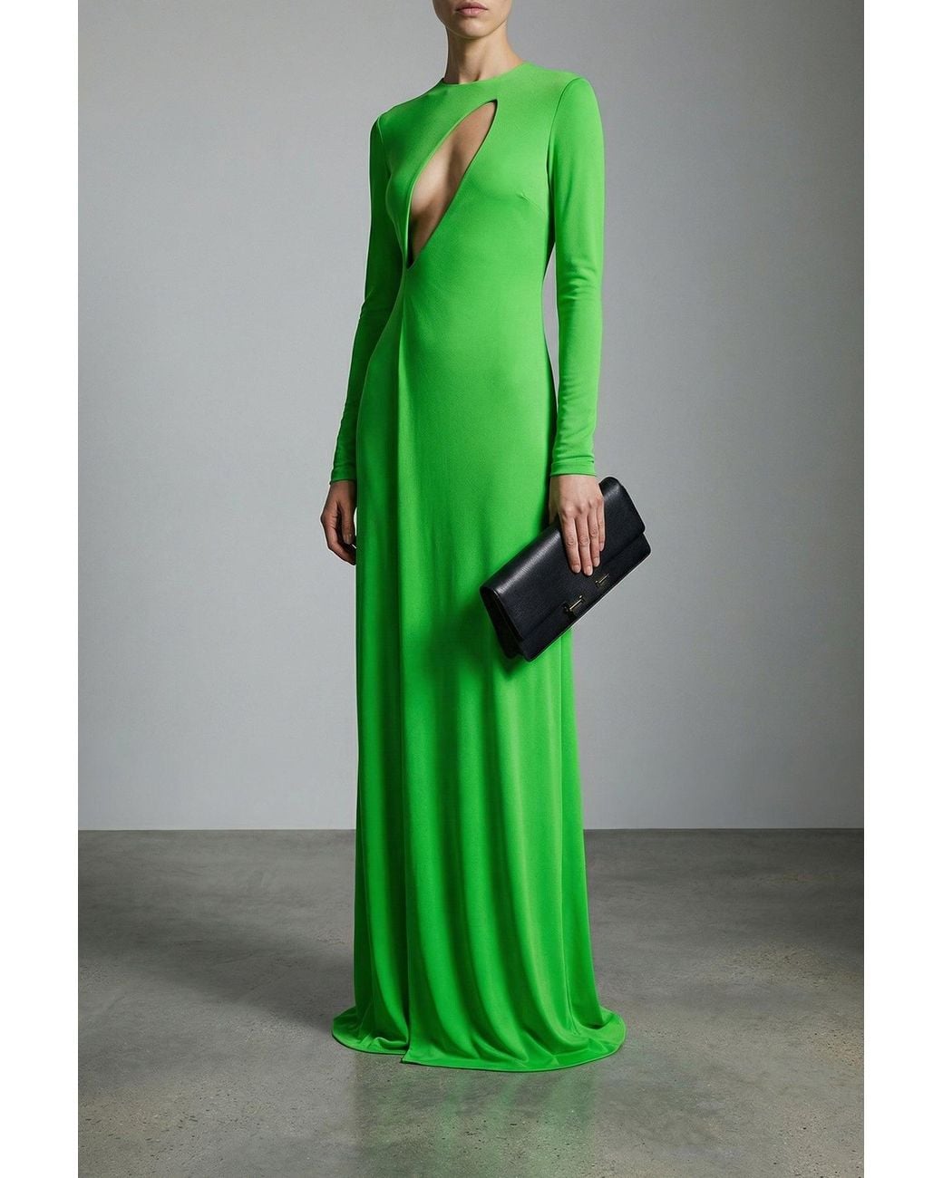Tom Ford Green Dress With Cut-Out Detail