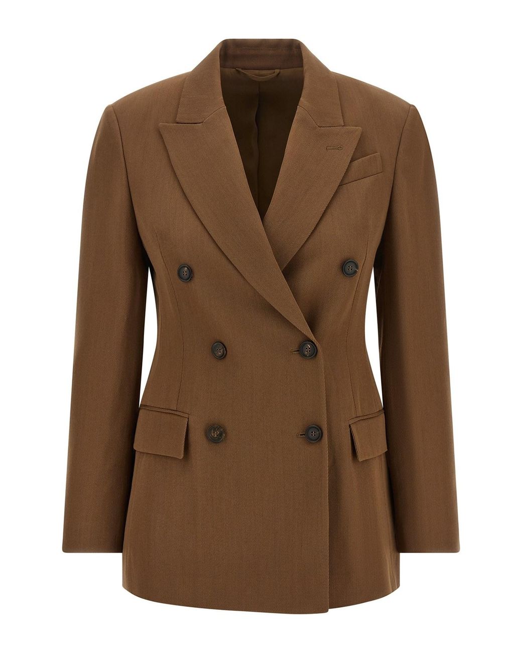Brunello Cucinelli Brown Double-breasted Blazer