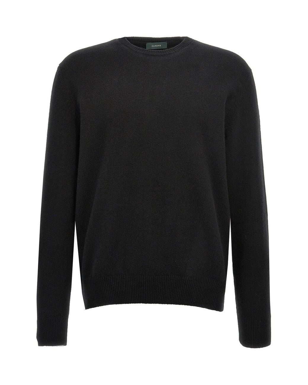 Zanone Black Crewneck Sweater for men