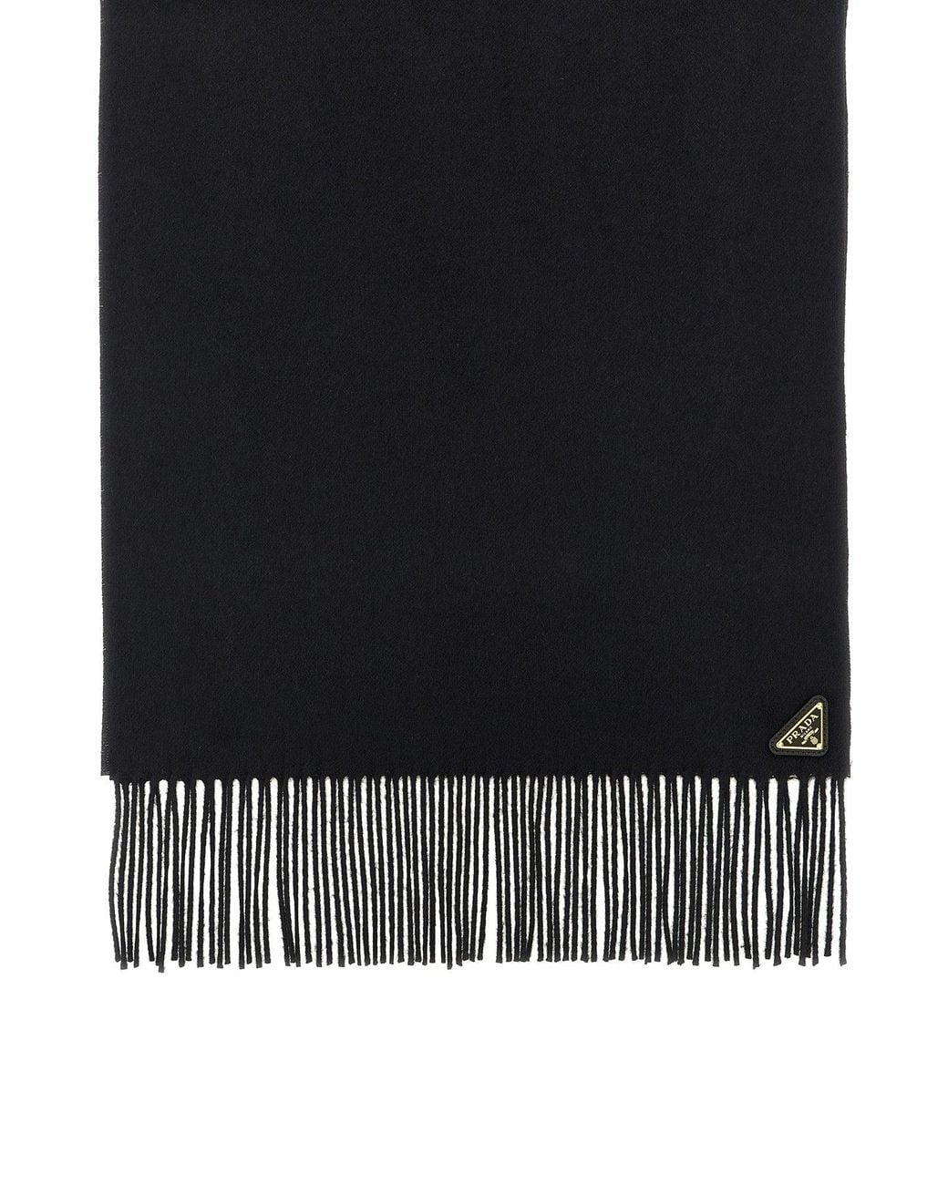 Sciarpa Seta E Cashmere Nera di Prada in Black