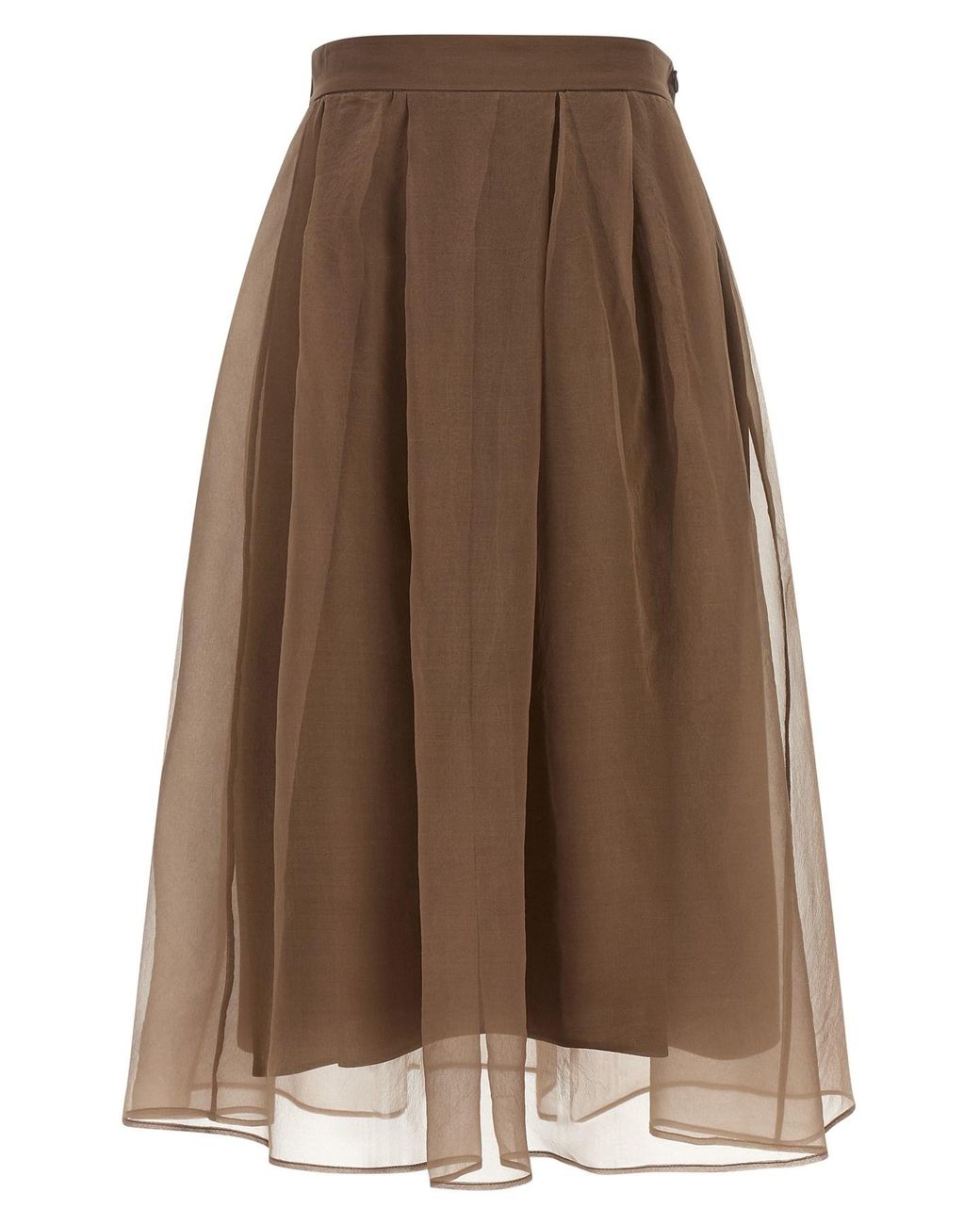 Brunello Cucinelli Brown 'circle' Skirt