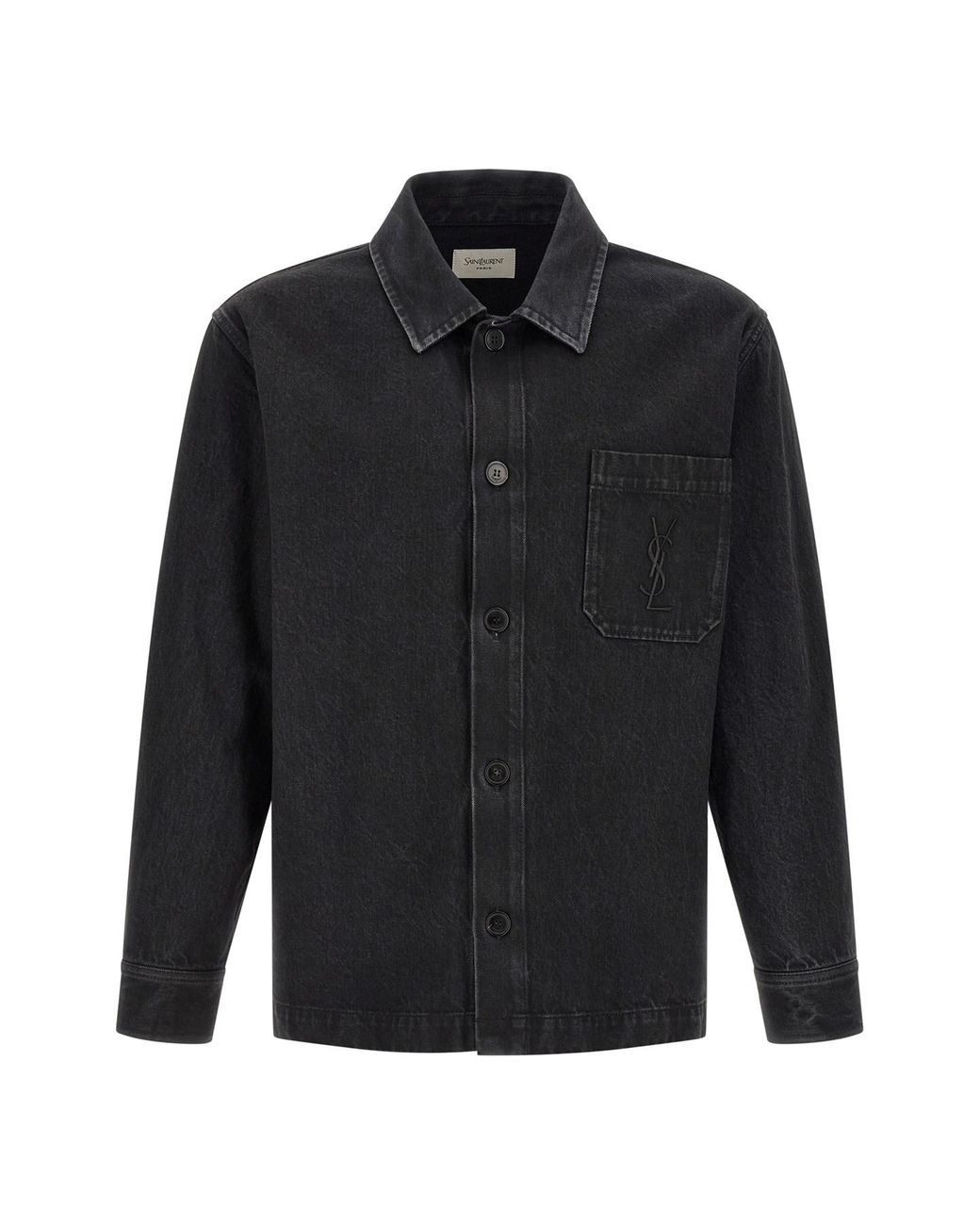 Saint Laurent Black 'cassandre' Overshirt for men