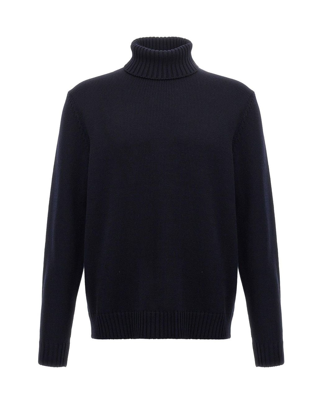 Zanone Blue Turtleneck 'Maglia Dolce Vita' for men
