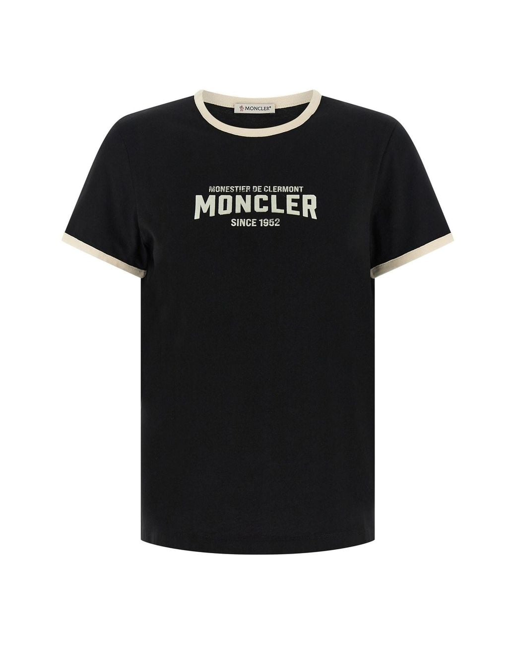 Moncler Black Flocked Logo T-shirt