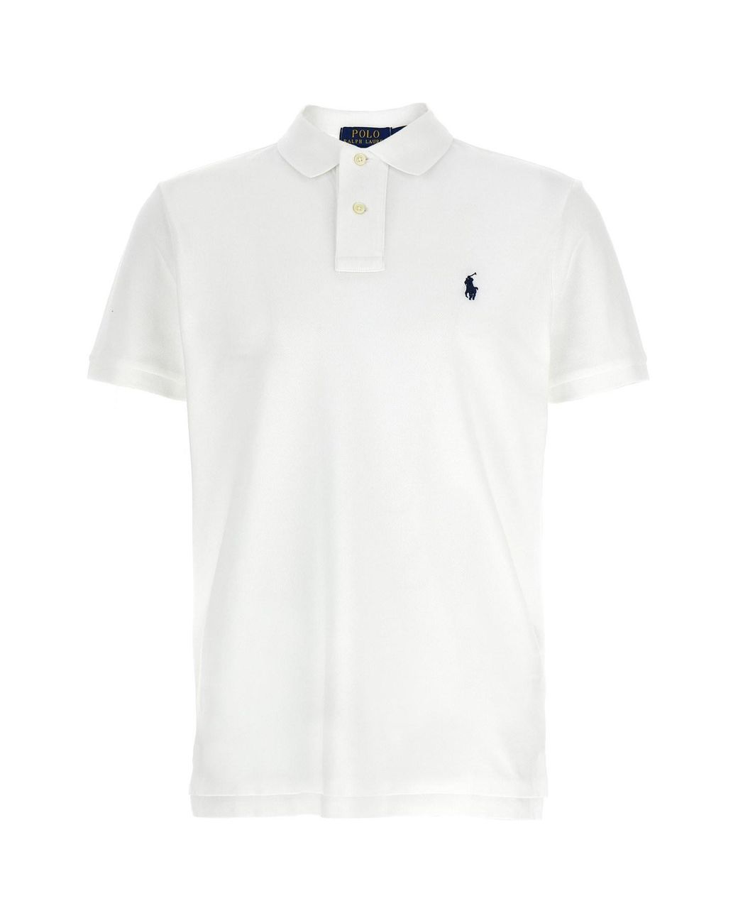 Polo Ralph Lauren White Logo Embroidery Polo Shirt for men