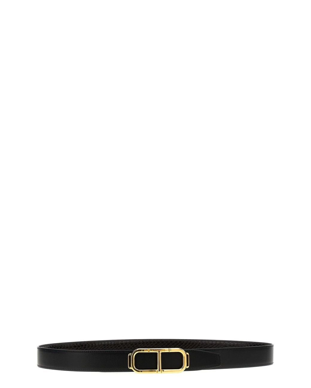 Tom Ford Black 'Stadium T Reversible' Belt for men