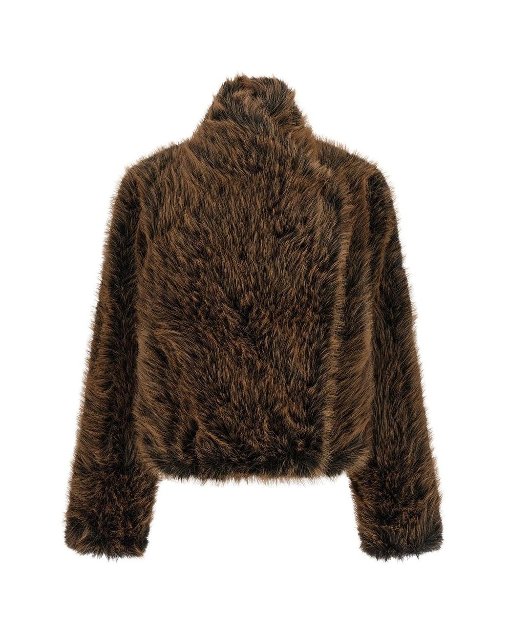 BB COUTURE Brown 'Susan First' Faux Fur Jacket