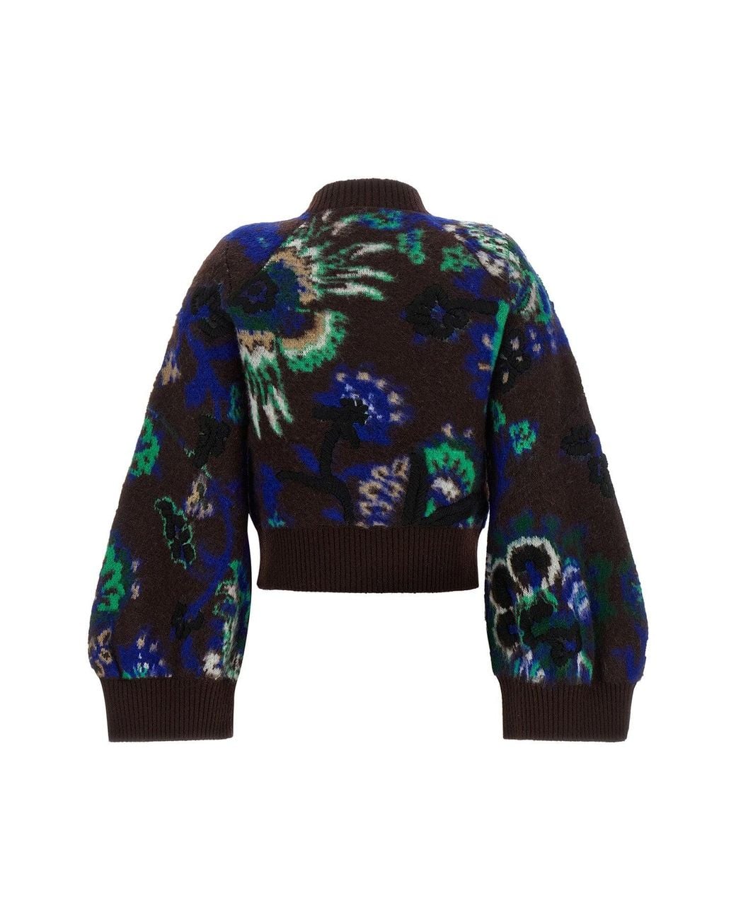 Sacai Blue Floral Jacquard Blouson