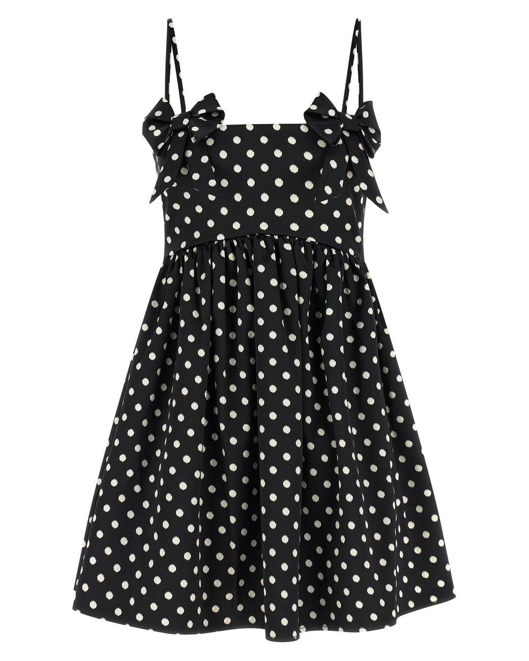 Ganni Black Mini Dress With Bow Details