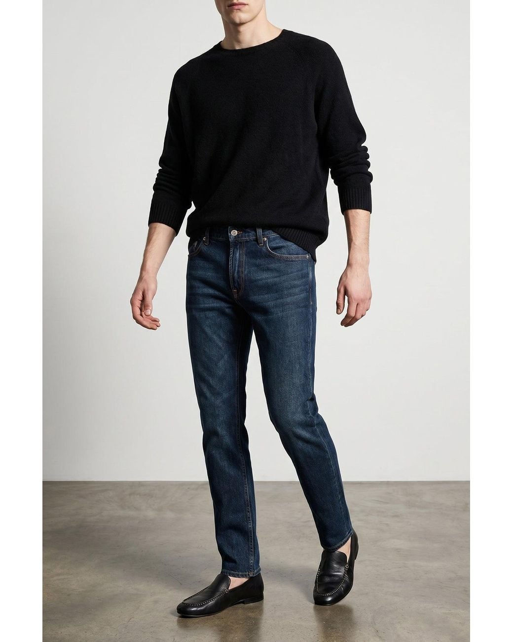 Department 5 Blue Jeans With Contrast Stitching for men