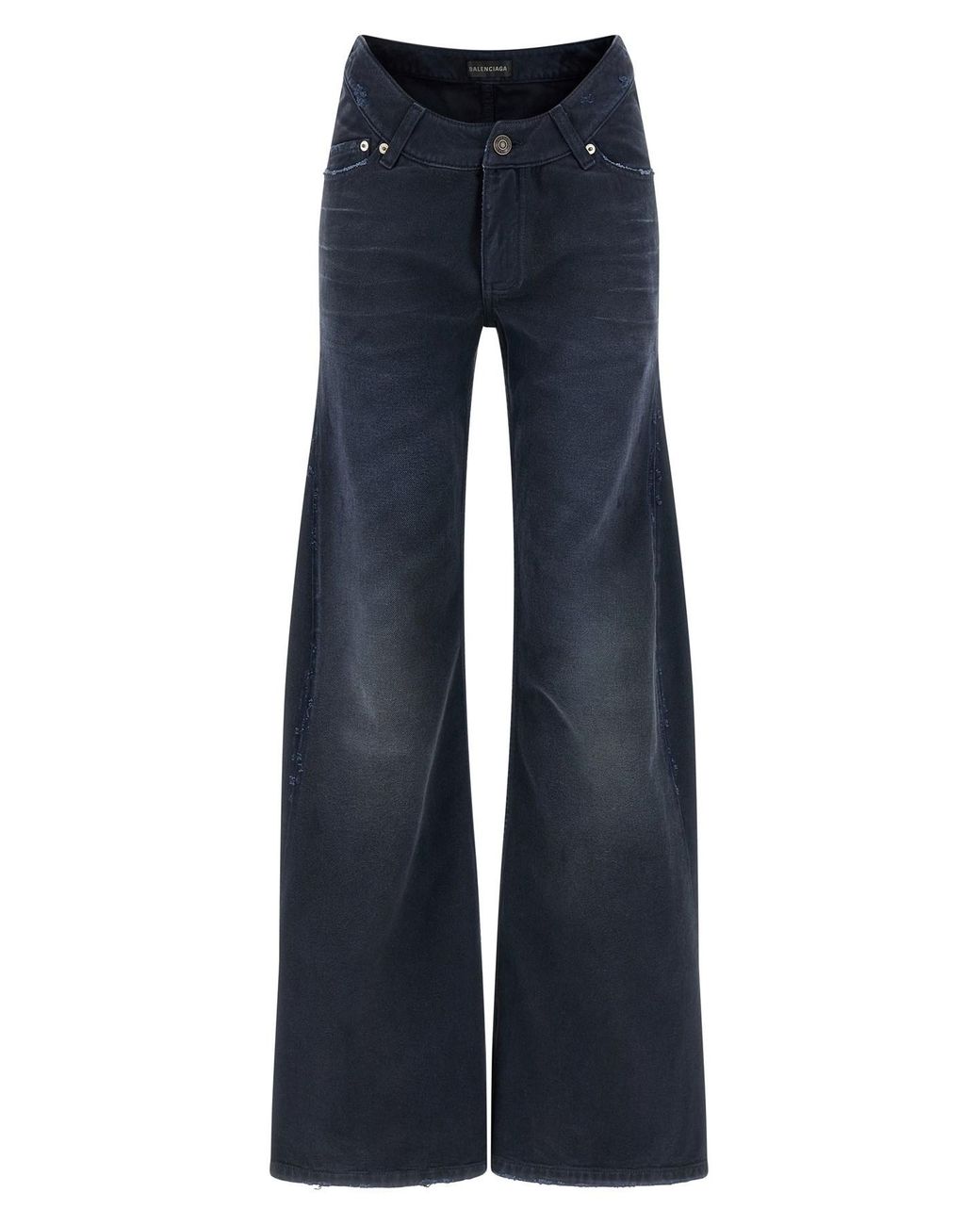Balenciaga Blue Curved Waist Jeans