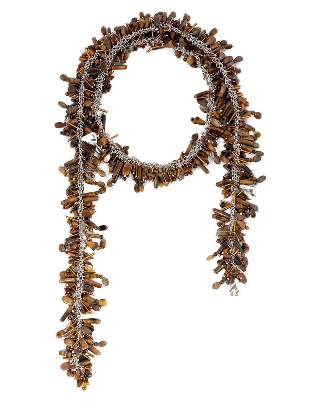 Dries Van Noten Multicolor 'Embroidered Scarf' Necklace