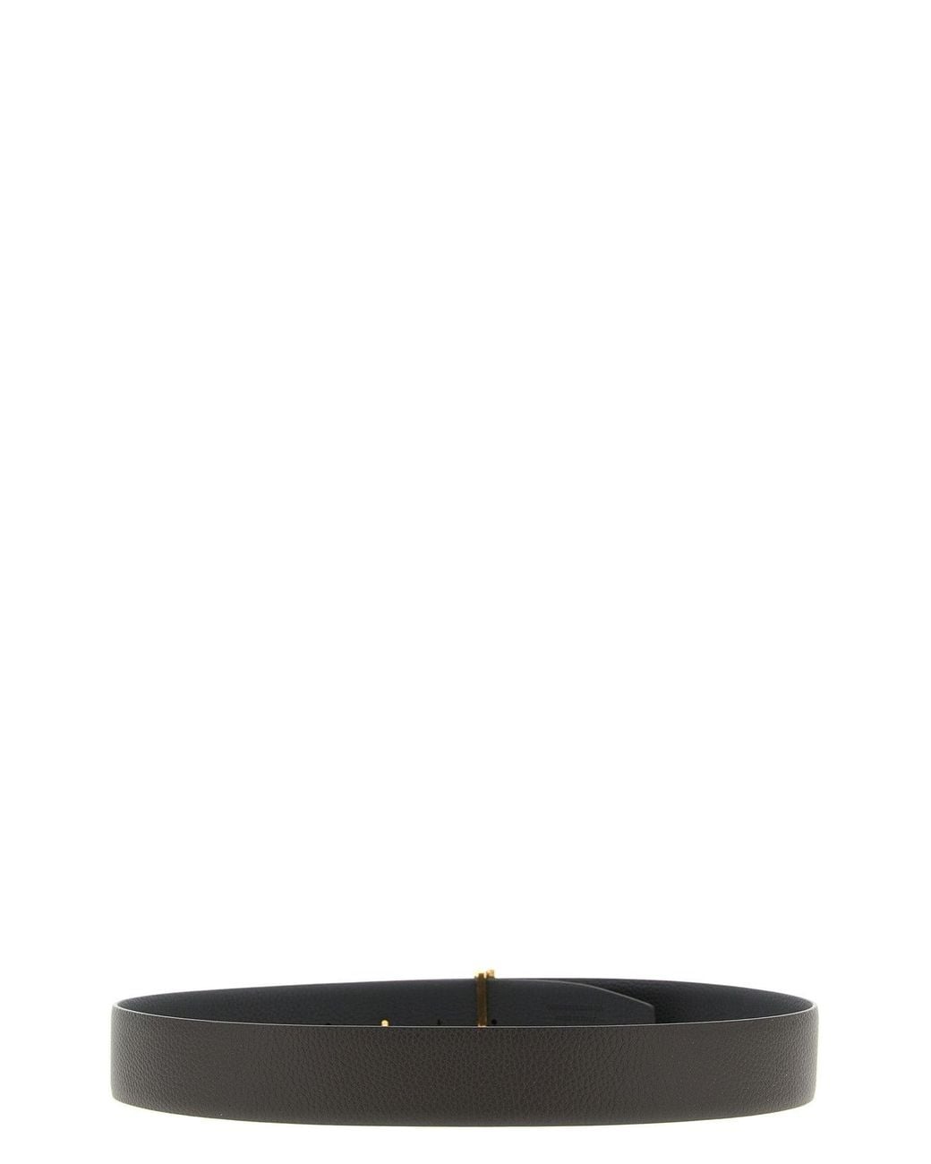 Tom Ford Black Belt With T Buckle for men