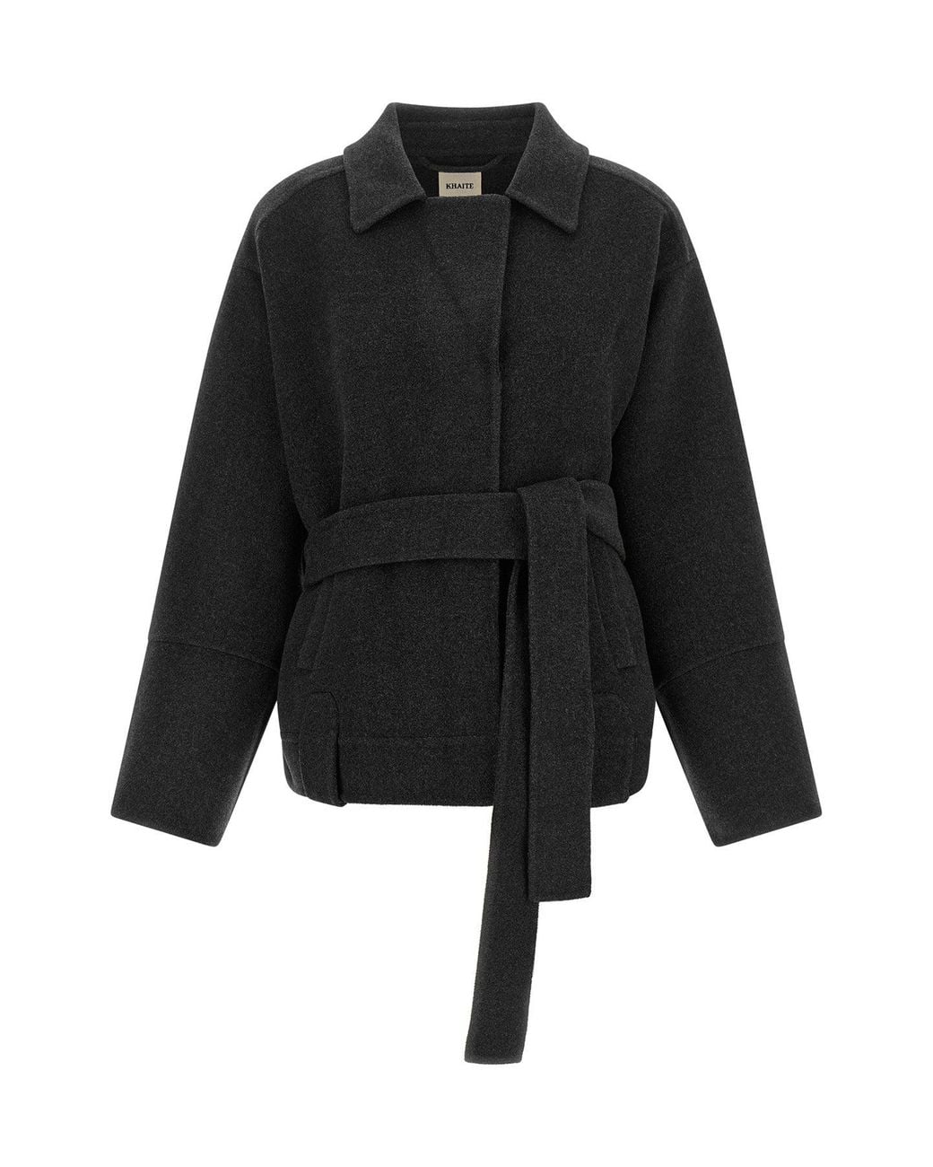 Khaite Black Belted Wool Jacket