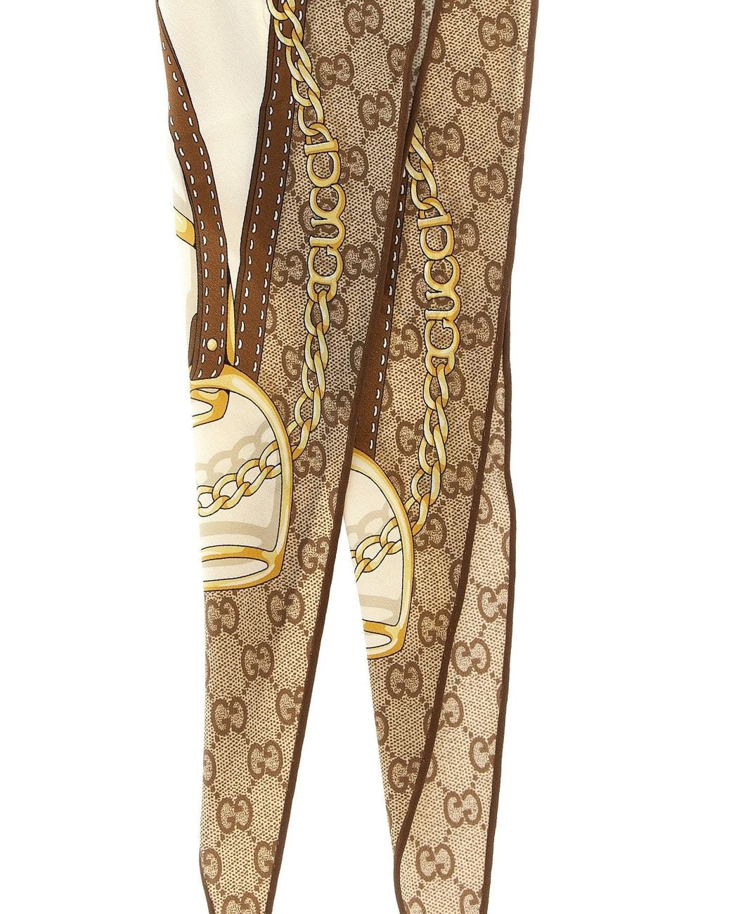 Gucci Metallic Silk Twill Scarf