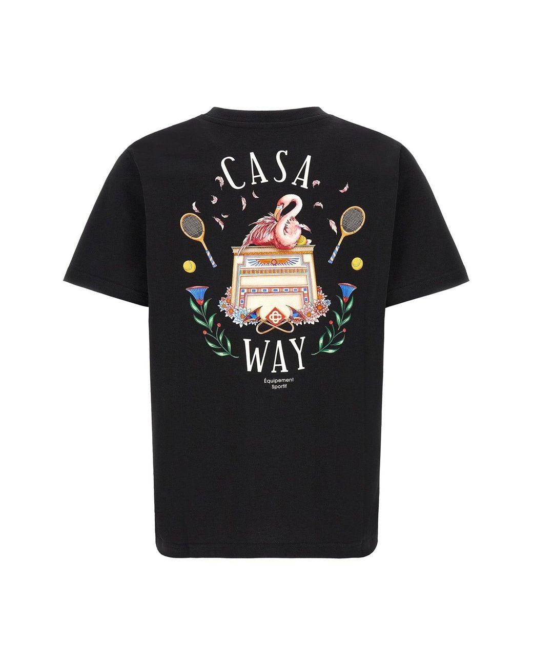 Casablanca Black Casa Way T-Shirt With Graphic Print for men