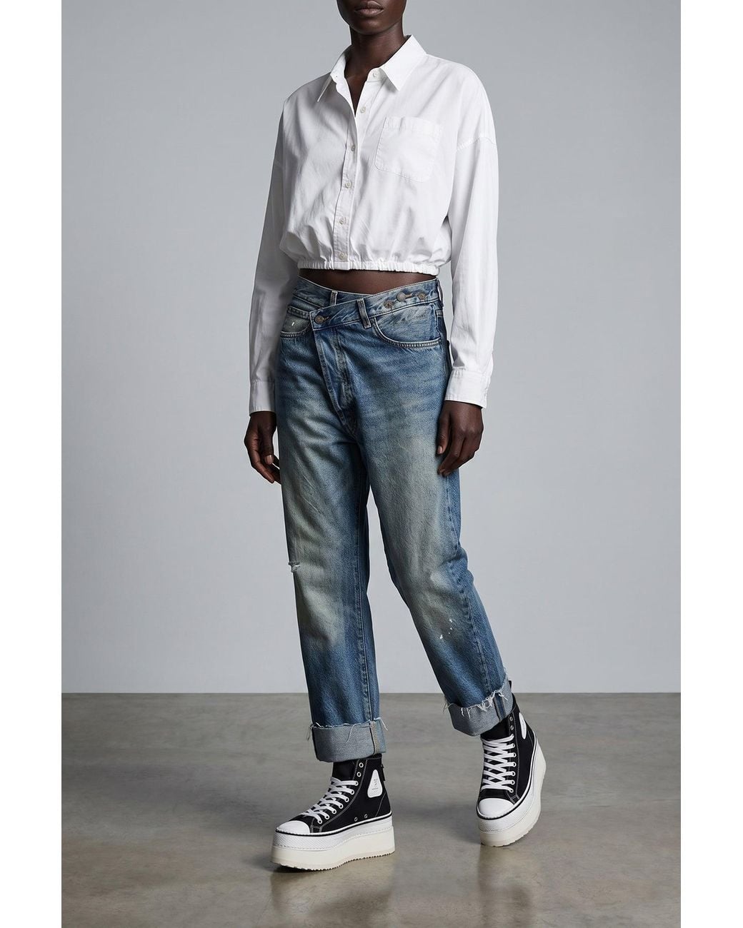 R13 White 'Crossover Bubble' Shirt