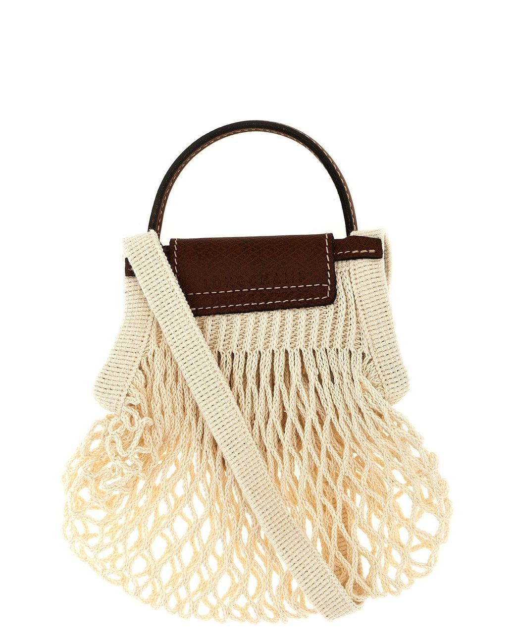 Longchamp Metallic Crossbody Bag 'Le Pliage Filet Xs'