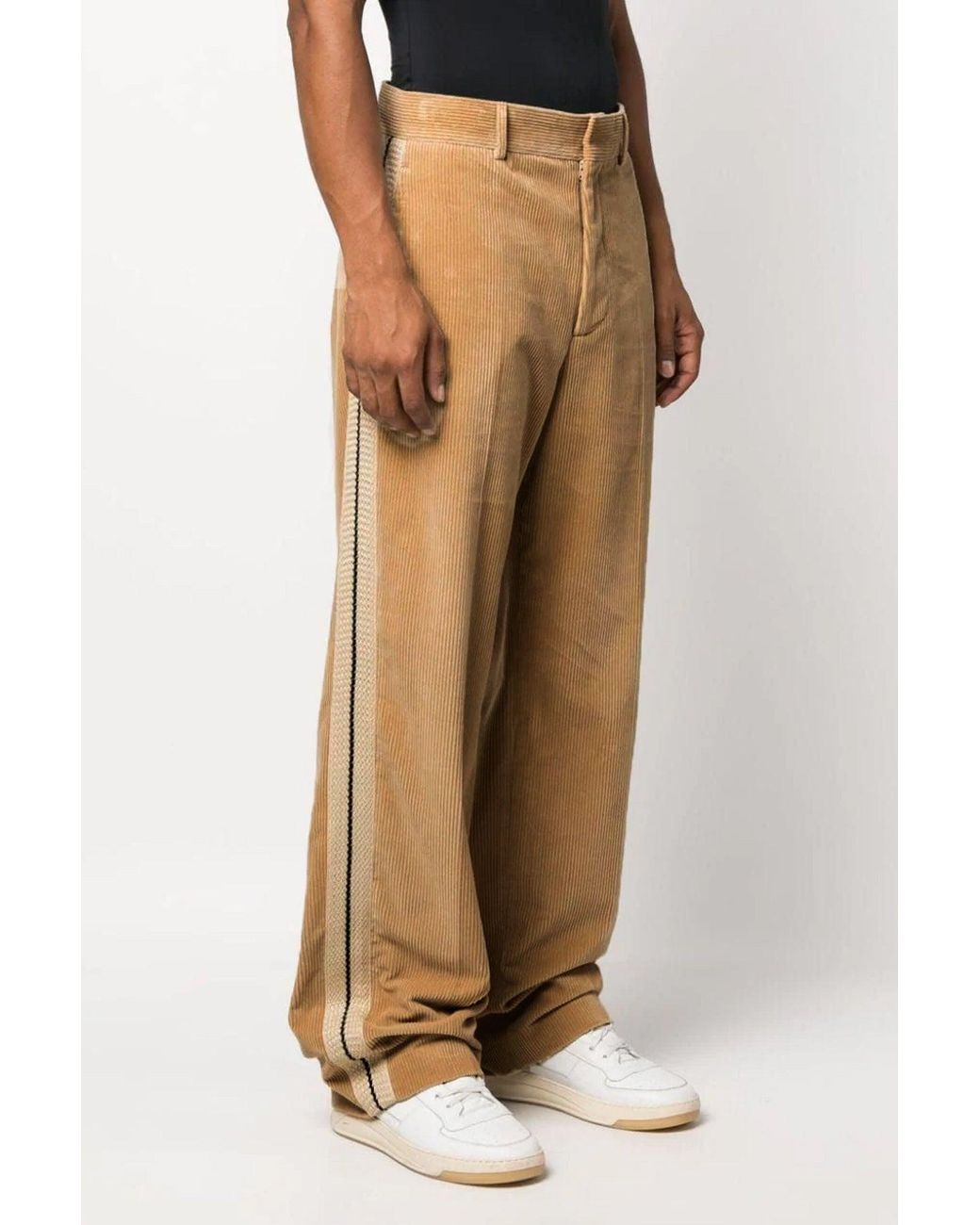 Palm Angels Natural 'Corduroy Suit Tape' Pants for men