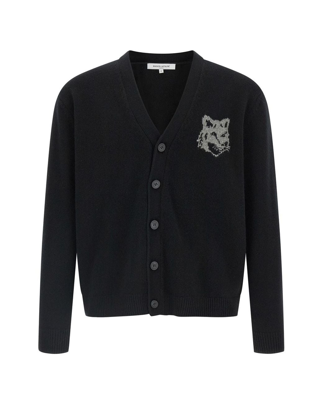 Maison Kitsuné Black 'fox Head' Cardigan for men