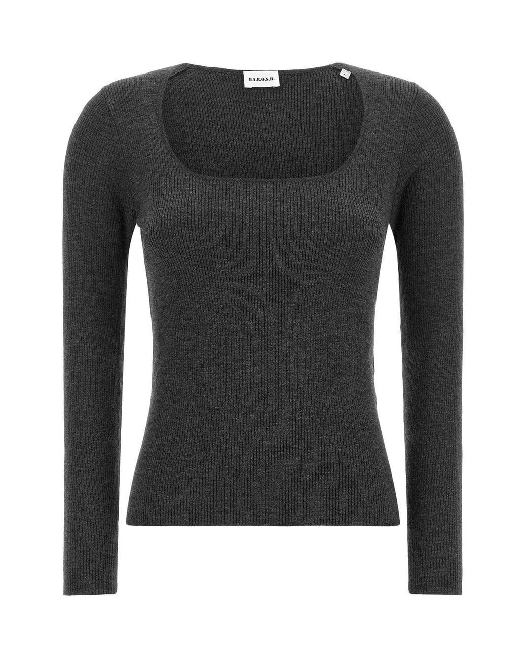 P.A.R.O.S.H. Black P. A.R. O.S. H. 'Long' Knit Top