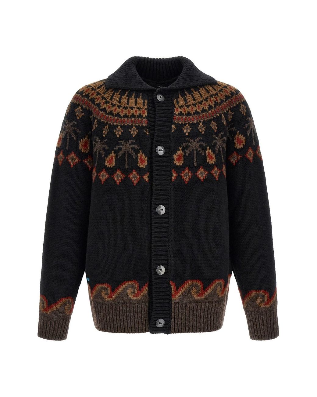 Alanui Black 'sweet Winter' Cardigan for men
