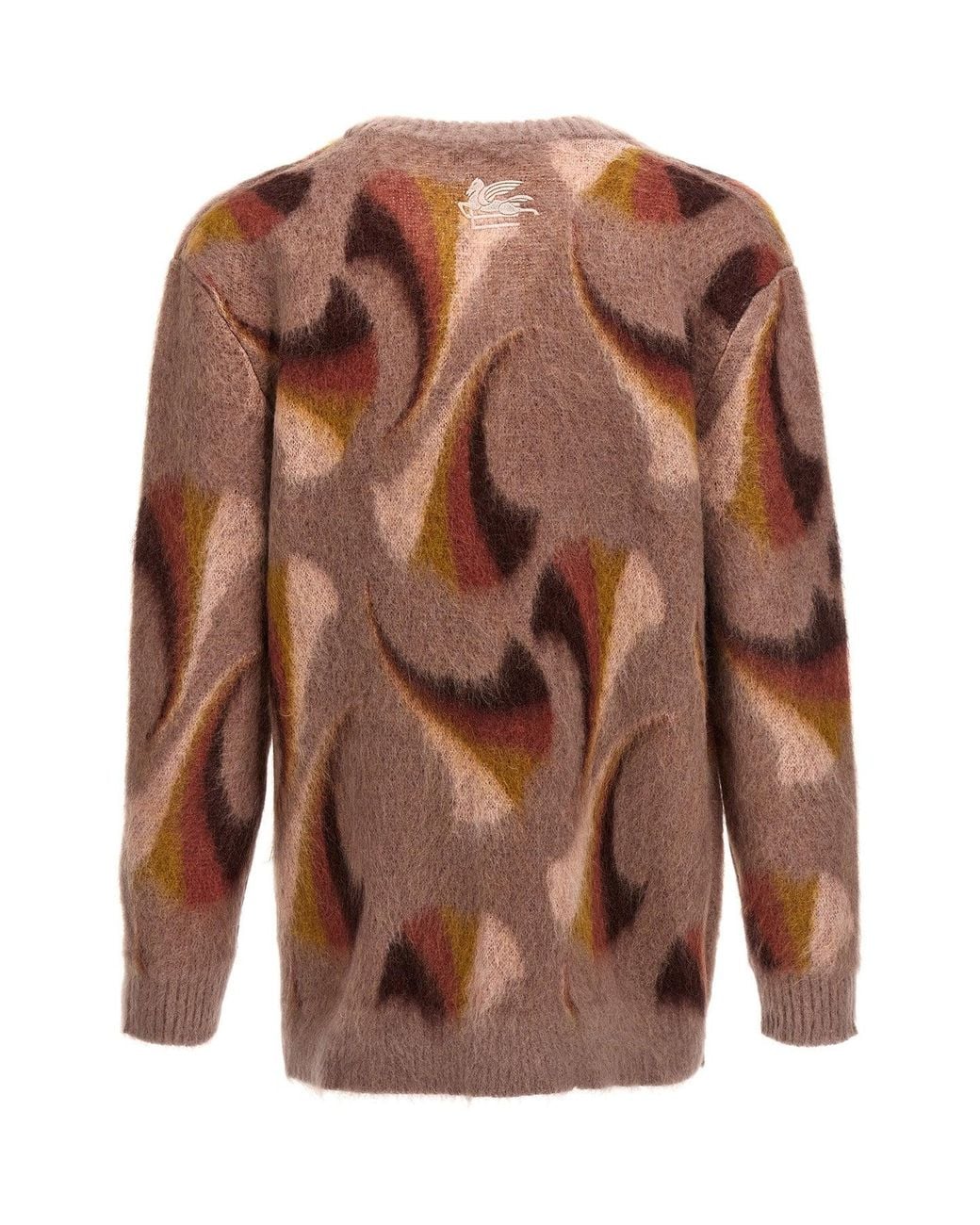 Etro Brown 'Fantasia Geometrica' Cardigan for men