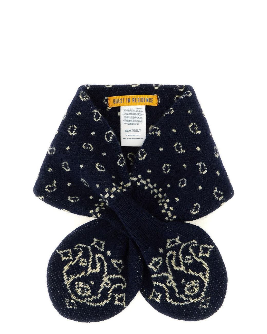 Guest In Residence Blue 'bandana Bowtie' Scarf