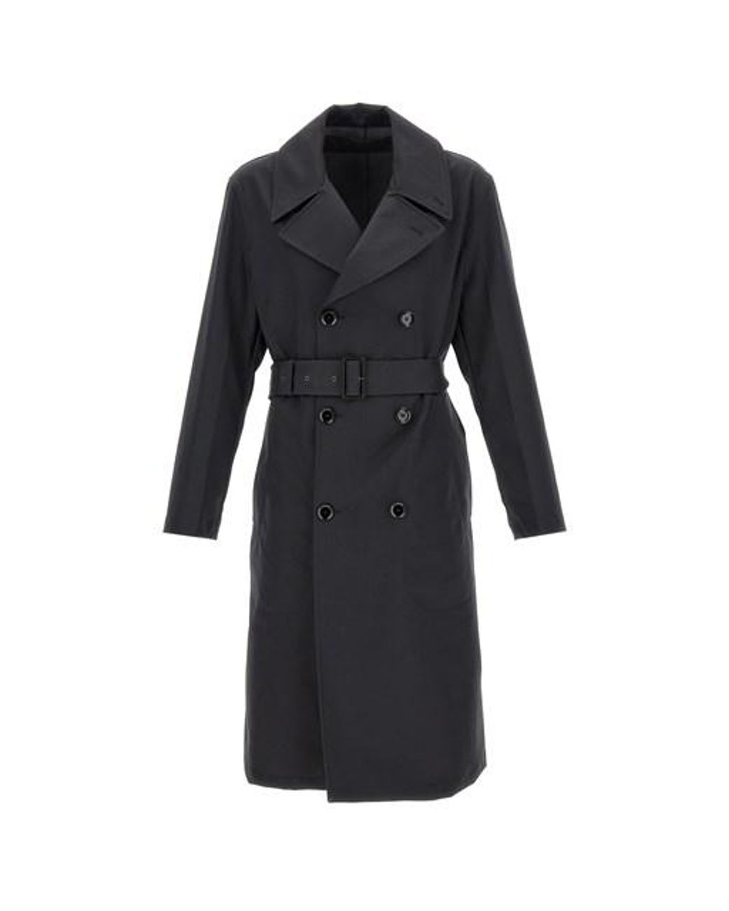 Lemaire 'military' Trench Coat in Black for Men | Lyst