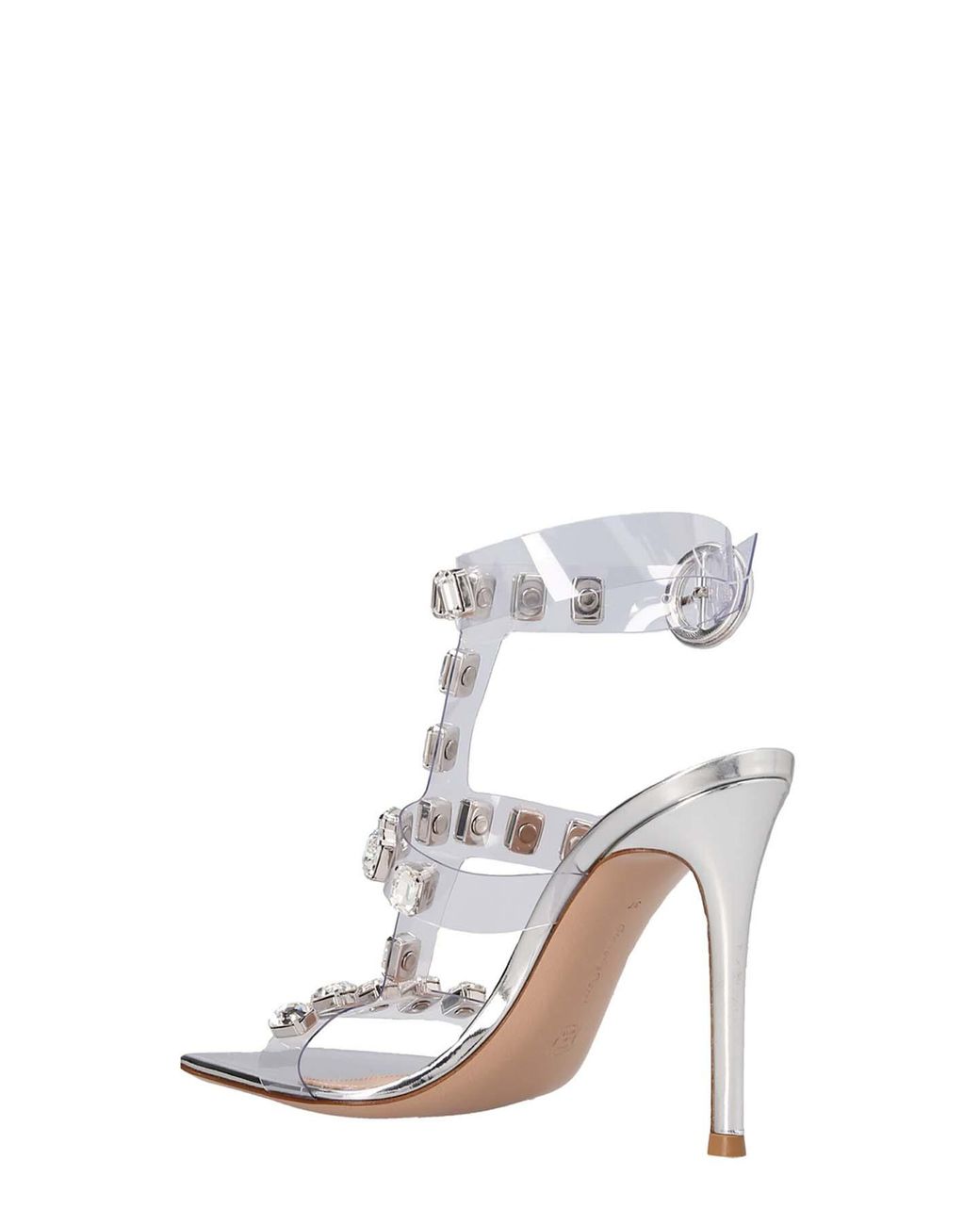 Gianvito Rossi White 'Glass' Sandals