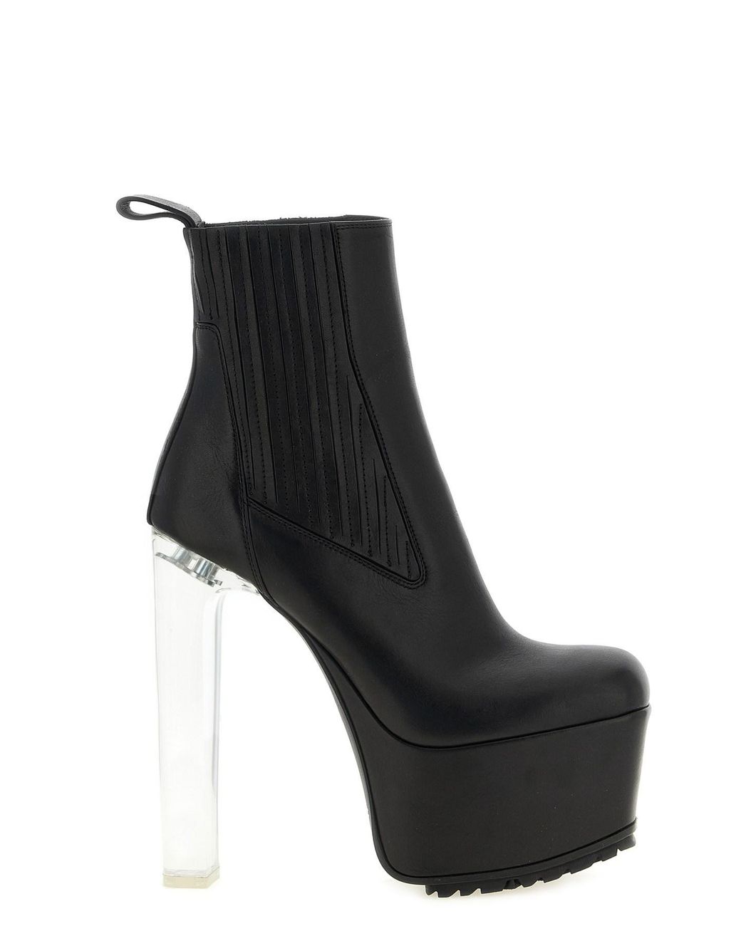 Rick Owens Black 'beatle Kiss' Ankle Boots