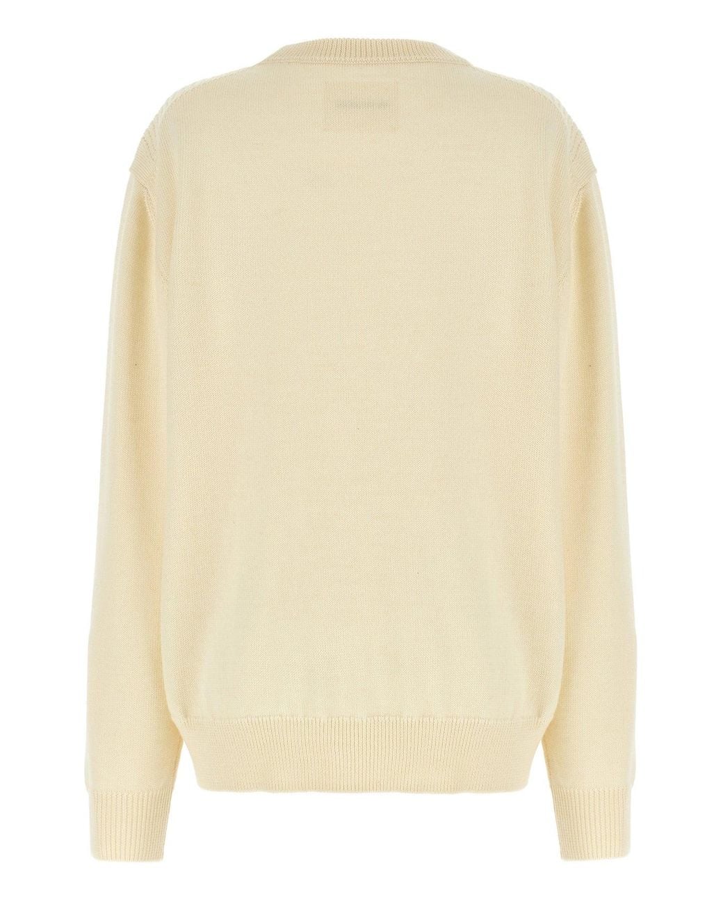 Jil Sander Natural Sweater 'V-Pattern' for men