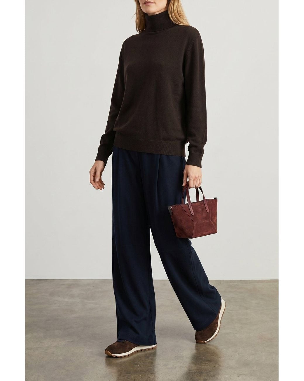 Brunello Cucinelli Blue Silk And Cotton Trousers