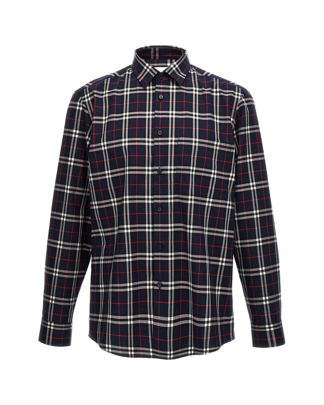 Burberry Blue 'Simpson Check' Shirt for men