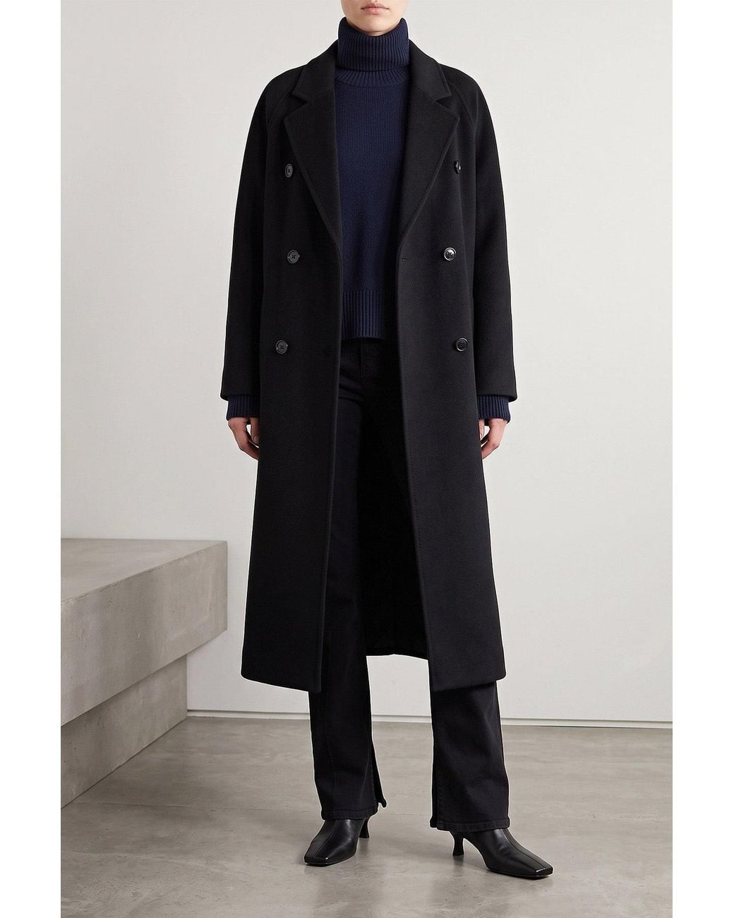Loulou de Saison Black 'Irvin' Double-Breasted Coat